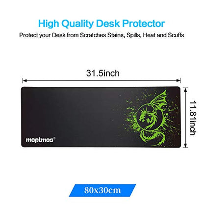 Large Mouse Pad Extended Speed Gaming Mouse Pad Fly Dragon Mouse Pad Gamer Office Computer Mouse Mat (A-Green) - color: A-Green