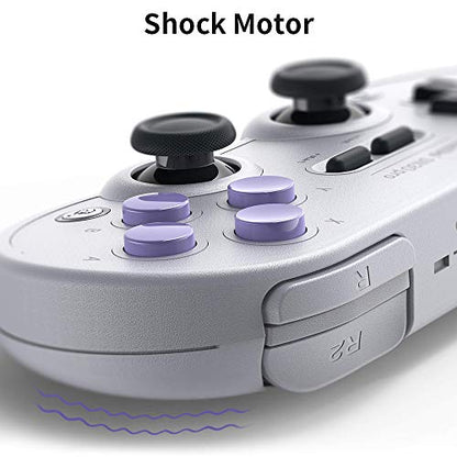 8Bitdo Sn30 Pro Bluetooth Gamepad (SN30 PRO-SN) with Joysticks Rumble Vibration Gamepad for Windows, Mac OS, Android, Steam, Switch, etc - color: SN30 PRO-SN