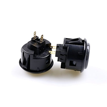 SANWA 6 pcs OBSF-30 Original Push Button 30mm - for Arcade Jamma Video Game & Arcade Joystick Games Console (Black & Gray) S@NWA - color: Gray