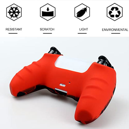 Silicone Skin for PS5, Anti-Slip Shell Cover Case with 10 Joystick Grips for PlayStation 5 Controller - color: PS5 controller #12