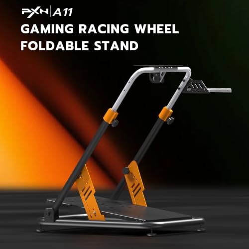 PXN A11 Heavy-Duty Foldable Racing Wheel Stand | Carbon Steel Frame, Height and Angle Adjustable, for V99, V10, VD4, VD6, G29, G920, G923, R3, R5 & More
