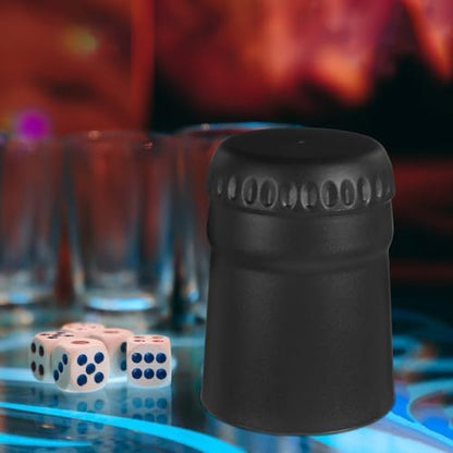 LABRIMP Mini Dice Shaker Cup Portable Small Matte Black Dice Storage Case for Travel Party Bar Gaming Lightweight and Easy to Use with Capacity