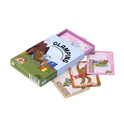 Camping with Sasquatch by Big Discoveries - A Family Card Game with a Roar! | Fun Rummy Meets Slapjack Card Games for Kids, Teens, Adults, and Families (Expansion: Glamping with Sasquatch) - style: Expansion: Glamping with Sasquatch