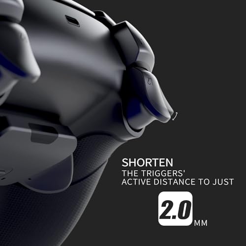HEXGAMING RIVAL Wireless Controller Compatible with ps5, Black | Hall Effect Joysticks, Mouse-Click Triggers & Bumpers, 2 Remappable Back Buttons, 8 Swappable Sticks, FPS Gaming - color: Black