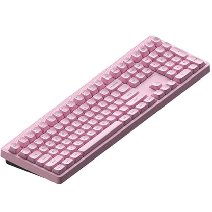 NuPhy Node100 Wireless Mechanical Keyboard, Hot Swappable Custom Bluetooth Keyboard, 109 Keys Computer Gaming Keyboards, Supports Touch Gestures, PBT Keycaps, RGB Backlit, Bluetooth/2.4GHz/USB-C - color: Pink, size: High-profile Brown Max Switch