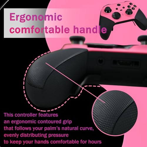 DIY Customized Model 1797 Elite Series 2 Controller-Vest Pink,Gaming Controller Compatible with Xbox Elite Series 2,Wireless Controller with 3.5mm Audio Jack,Compatible for Xbox One,Xbox Series X/S,DIY Controller With Accessory Bag - color: Vest Pink