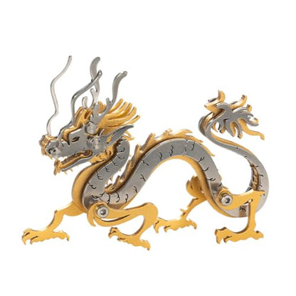 Zodiac Dragon 3D Metal Puzzle, Golden, 51 Pieces | DIY toys, Stainless Steel, Handmade puzzle,Model Kits, Building Blocks ,Assembly Gift for Adult - color: Zodiac Dragon Golden