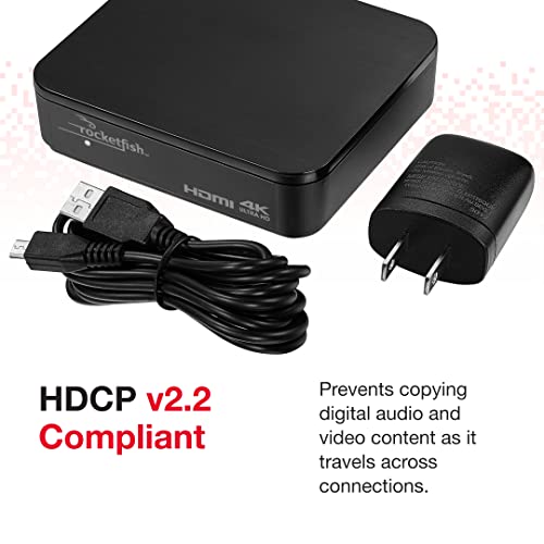 Rocketfish 2-Output HDMI Splitter with 4K at 60Hz and HDR Pass-Through
