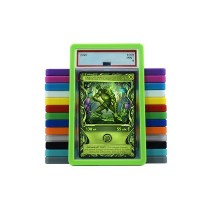 PSA Slab Guard Bumper for Standard PSA Graded Cards | Strong TPU, Exact Fit, Snap Tight Protection | Shock Absorption | Matte Finish PSA Slab Guard Protector (Lime Green) - color: Lime Green