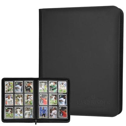 Trading Card Binder, Card Collection Binder Album Folder with 540 Side Loading Pockets, 9 Pocket Trading Card Album Folder for TGC,MTG, Baseball Cards, Yugioh - color: Aa-black