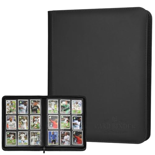 Trading Card Binder, Card Collection Binder Album Folder with 540 Side Loading Pockets, 9 Pocket Trading Card Album Folder for TGC,MTG, Baseball Cards, Yugioh - color: Aa-black