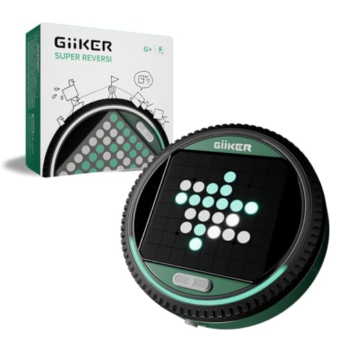 GiiKER Super Reversi Electronic Board Game with AI, 500 Challenges | Smart handheld logic puzzle for kids and adults, 3 game modes, portable travel play