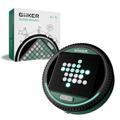 GiiKER Super Reversi Electronic Board Game with AI, 500 Challenges | Smart handheld logic puzzle for kids and adults, 3 game modes, portable travel play
