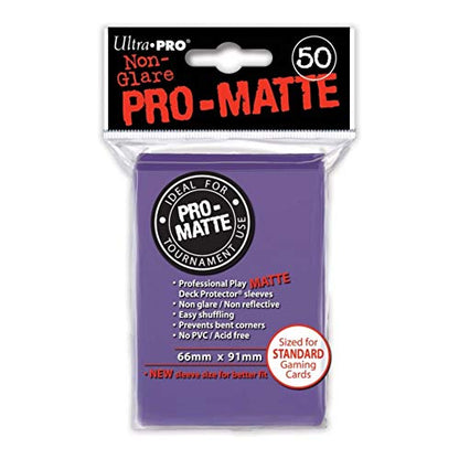 Ultra Pro 50ct Pro-Matte Purple Standard Deck Protectors - color: Purple