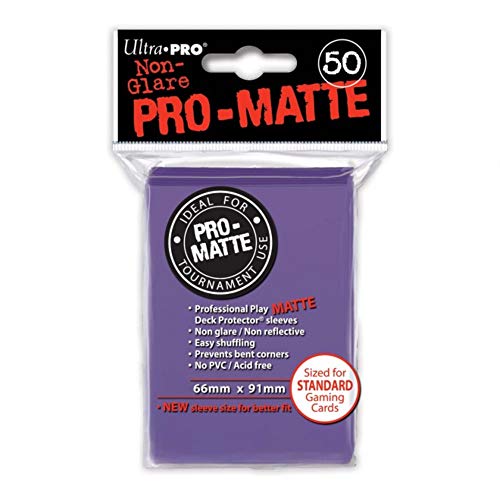 Ultra Pro 50ct Pro-Matte Purple Standard Deck Protectors - color: Purple