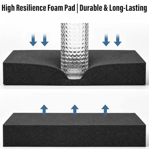 4pcs High Density Packing Foam Sheets, 2 Size Black Polyurethane Foam Padding, Cushioning Foam Inserts for Cases, Shipping, Storage Drawer (2pcs 16" X 12" X 0.5", 2pcs 16" X 12" X 1") - size: 0.5" & 1" Thick