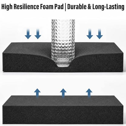 4pcs High Density Packing Foam Sheets, Black Polyurethane Foam Padding, Cushioning Foam Inserts for Cases, Shipping, Storage Drawer - 16" X 12" X 2" - size: 2" Thick