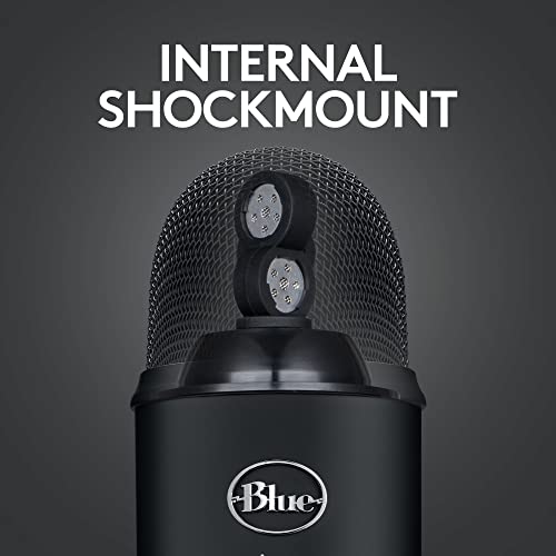 Logitech Blue Yeti Game Streaming Kit with Yeti USB Gaming Mic, Blue VO!CE Software, Exclusive Streamlabs Themes, Custom Pop Filter, PC/Mac/PS4/PS5 - Blackout