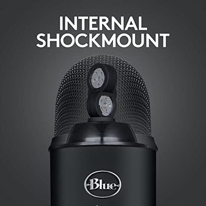 Logitech Blue Yeti Game Streaming Kit with Yeti USB Gaming Mic, Blue VO!CE Software, Exclusive Streamlabs Themes, Custom Pop Filter, PC/Mac/PS4/PS5 - Blackout