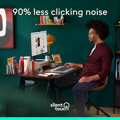 Logitech Signature Plus M750 Wireless Mouse – for Small to Medium Hands, SmartWheel, Bluetooth, Multi Device, 24-Month Battery, Silent Clicks, Customizable Side Buttons, Contoured Shape - Graphite | Wireless navigation with Bluetooth connectivity, USB rec