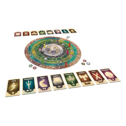 Above Board Game by Don’t Panic Games | Mythology-Inspired Abstract Strategy & Tactics Game | Race Your Deity to the Top of Mount Olympus | 2 or 4 Players | Ages 14+ | 30-Minute Playtime