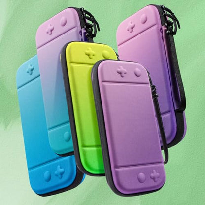BRHE Switch 2 Carry Case Compatible with Nintendo Switch 2 Console,Large Capacity Switch 2 Case, Portable Hard NS 2 Travel Bag for Console & Accessories, 10 Game Card Slots (Yellow Green Gradient) - color: Yellow Green Gradient