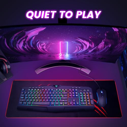 Wireless Keyboard, Rechargeable RGB Backlit Wireless Gaming Keyboard with Wrist Rest, Silent Keys, Multimedia Keys, Anti-ghosting, Full-Size Waterproof Light Up Keyboard for PC Mac Xbox Gamer - color: Carbon Black