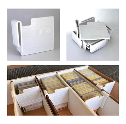SIDEKICK Mini Card Box Divider (5-Pack) Trading/Gaming/Baseball Card Storage Box Divider Protect What You Collect - Proudly Made in the USA (White) - color: White