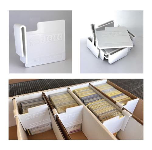 SIDEKICK Mini Card Box Divider (5-Pack) Trading/Gaming/Baseball Card Storage Box Divider Protect What You Collect - Proudly Made in the USA (White) - color: White