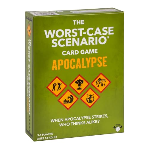 Moose Games The Worst-Case Scenario Card Game Apocalypse | Match How Players Rank Five Apocalyptic Scenarios from Bad to Worst | Score Points and Win! for Ages 14 to Adult for 3 to 6 Players - style: Apocalypse