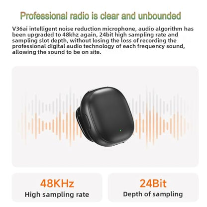 Wireless Microphone Lavalier for iPhone/Android PC with AI Noise Cancellation, Gaming Mic, Phone Mic, Interview Microphone of 48kHz/24bit Studio Sound - (Apple) - color: Apple