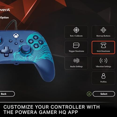 PowerA Advantage Wired Controller for Xbox Series X|S - Blue Wave, gamepad, hall effect thumbsticks, gaming controller, USB-C, Works with Xbox One, Officially Licensed - style: Blue Wave