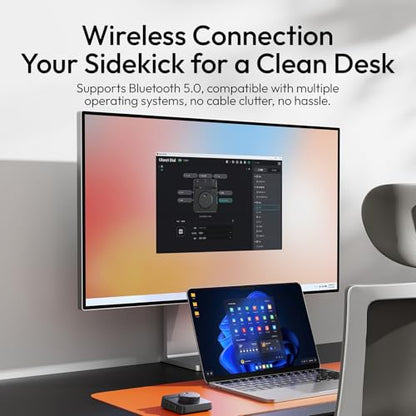 ULANZI D100H Wireless Video Editing Keyboard with Dial Knob | Haptic Dial, 7 Customizable Keys, Dual-Mode 60-Day Battery, BLE 5.0 3-Device, Ulanzi Connect Lighting & Smart Home - color: D100H