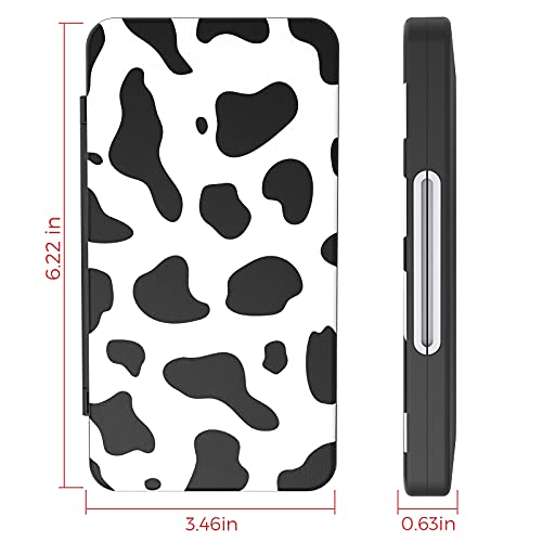 HEIYING Switch Game Case with 48 Precise Slots for Nintendo Switch 2 / OLED | Portable Game Card Holder, Hard ABS Shell with Soft Silicone Lining, Precise Card Slots,Magnetic Closure for Easy Access - color: COW