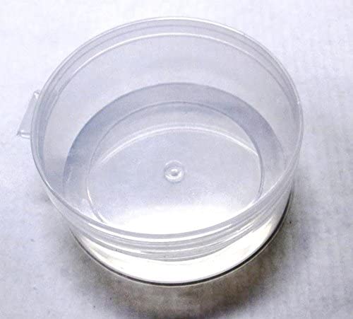 3 inch Diameter Plastic Containers w/Attached Lids-6 Pack -Great for Large Beads, Candy, Hardware, Coins
