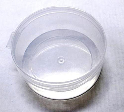 3 inch Diameter Plastic Containers w/Attached Lids-6 Pack -Great for Large Beads, Candy, Hardware, Coins