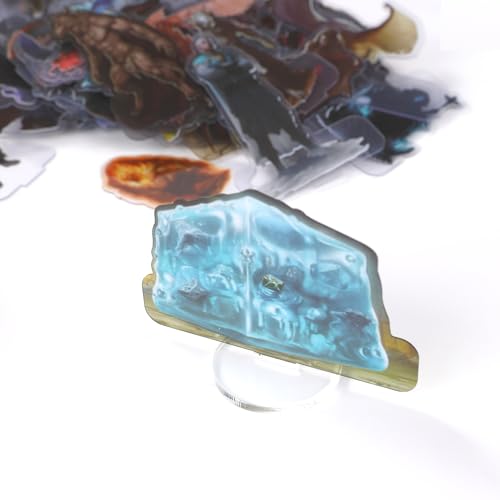 DND Miniatures Starter Set 173 Fantasy Figures for Tabletop Campaign | Acrylic flat minis with 40 bases for 1-inch grid battle maps, beginner DM gift with broad monster variety and sorted storage - style: 2d-stater-set