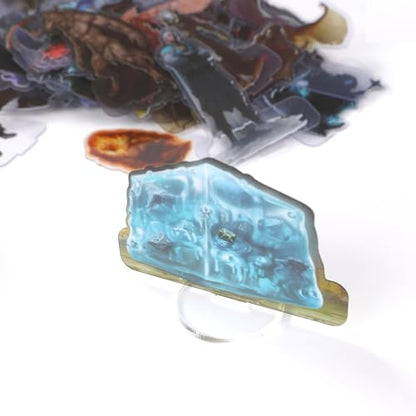 DND Miniatures Starter Set 173 Fantasy Figures for Tabletop Campaign | Acrylic flat minis with 40 bases for 1-inch grid battle maps, beginner DM gift with broad monster variety and sorted storage - style: 2d-stater-set