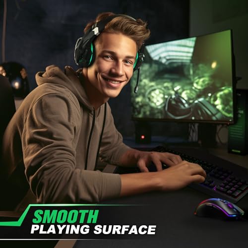 LifeTrim Huge 46”x17” 5mm Gaming Mouse Pad Large Mouse Pad for Desk Gaming Giant Black XXL Thick Long Extra Large Extended Big Gamer Desk Mat - size: 46" x 17"