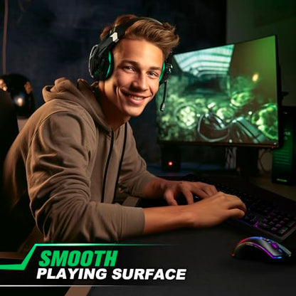 LifeTrim Huge 46”x17” 5mm Gaming Mouse Pad Large Mouse Pad for Desk Gaming Giant Black XXL Thick Long Extra Large Extended Big Gamer Desk Mat - size: 46" x 17"