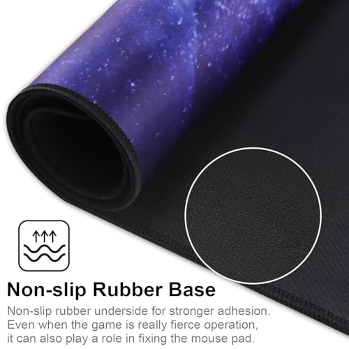 XXL Professional Large Mouse Pad & Computer Game Mouse Mat (35.4x15.7x0.1IN, Sky Planet) - color: Sky planet, size: 35.4x15.7x0.1IN