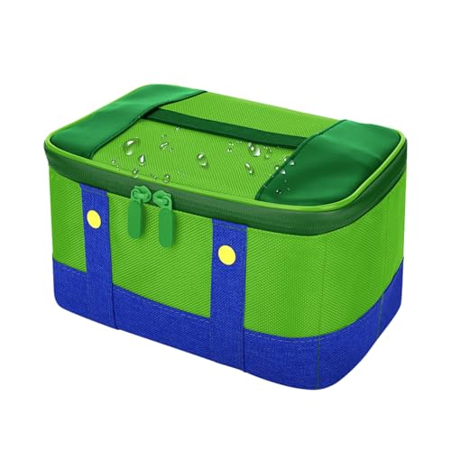 Vadaxx Cute Switch Carry Case for Nintendo Switch/Lite/OLED, Portable Soft Shell Waterproof Protective Storage Travel Carrying Case Messenger Bag Oxford for NS SD Console Dock JoyCons Accessories - color: Green