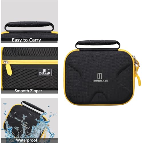 Tourmate Travel Carrying Case for Dremel 290-02 120-Volt Engraver Rotary Tool - Hard Storage Case for NEIKO Engraver Rotary Tool(ONLY CASE) (Black & Yellow) - color: Black & Yellow