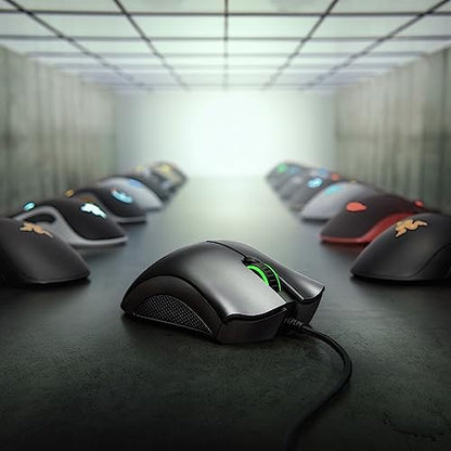 Razer DeathAdder Essential Gaming Mouse: 6400 DPI Optical Sensor - 5 Programmable Buttons - Mechanical Switches - Rubber Side Grips - Mercury White,(Pack of 10) - color: Mercury White, size: 1 Count (Pack of 10)