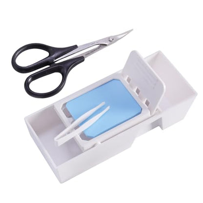 BFFDIYCLUB All-in-One Hobbyist Decal Kit - Curved Scissors, Tweezers, Sponge Pad - Perfect for Model, Aircraft, and Tank Models (PM008)