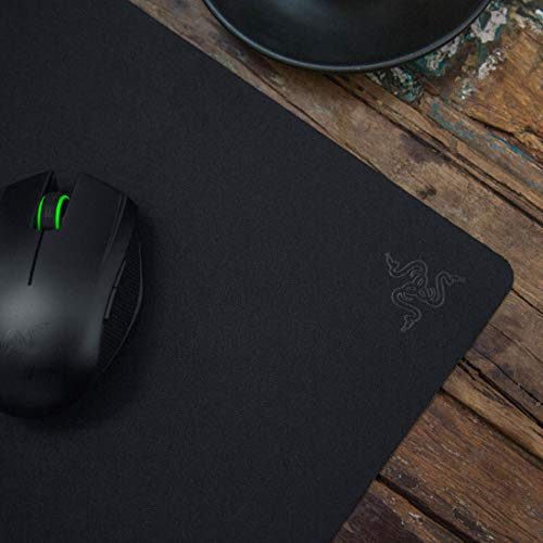 Razer Goliathus Speed Gaming Mousepad, Smooth Gaming Mat, Black, Small | Anti-Slip Rubber Base, Portable Cloth Design, Anti-Fraying Stitched Frame, Stealth - color: Stealth Black, size: Small
