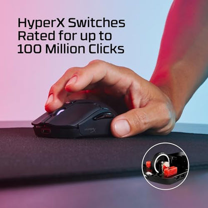 HyperX Pulsefire Haste 2 Mini – Wireless Gaming Mouse for PC Compact Lightweight Bluetooth 2.4GHz Black - color: Black, size: Wireless, style: Pulsefire Haste 2 Mini