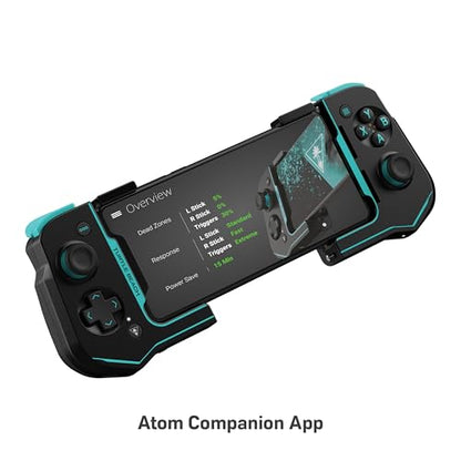 Turtle Beach Atom Mobile Game Controller with Bluetooth for Cloud Gaming on Android Mobile Devices with Compact Shape, Console Style Controls & Low Latency Bluetooth - Black/Teal - color: Black/Teal