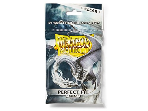 Dragon Shield Perfect Fit Inner Card Sleeves Standard Size (100 CT) – PVC-Free Polypropylene Double-Sleeve Protection Compatible with Pokemon, One Piece & Magic The Gathering – Clear