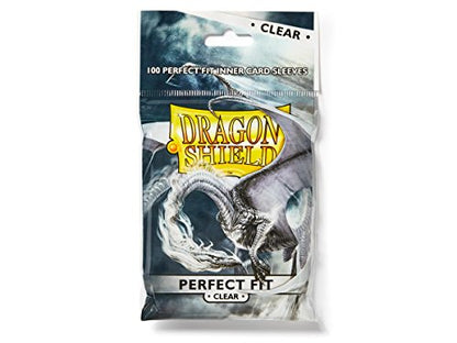 Dragon Shield Perfect Fit Inner Card Sleeves Standard Size (100 CT) – PVC-Free Polypropylene Double-Sleeve Protection Compatible with Pokemon, One Piece & Magic The Gathering – Clear
